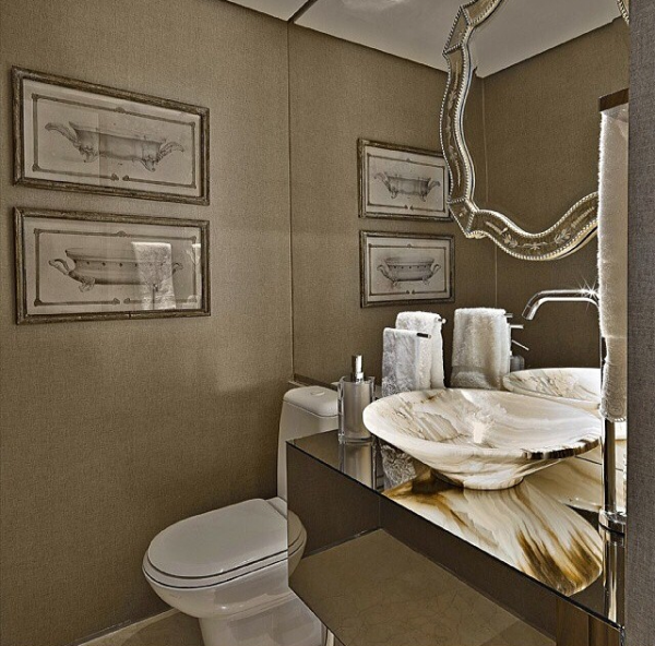 lavabo espelho veneziano parede befe cuba marmore onix